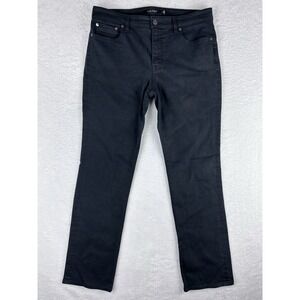 RLL Ralph Lauren Black Label Mid Rise Straight Stretch Black Jeans Womens Size 8